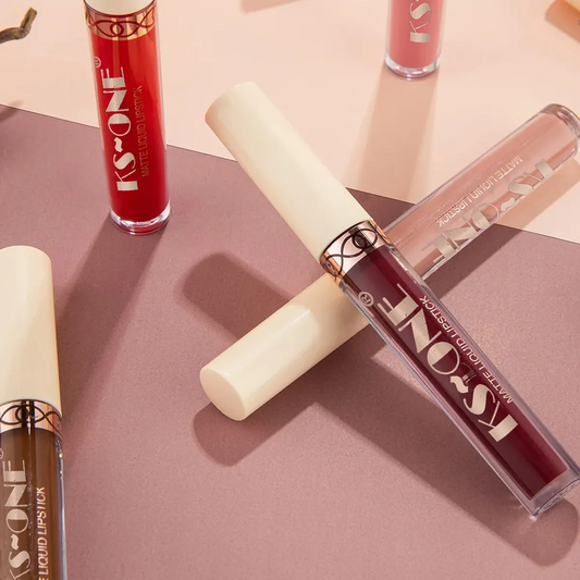 6Pcs Nude Makeup Lipstick Liquid Velvet Matte Gloss Lip Red Lipstick Nude Women Long Lasting Waterproof Beauty Cosmetic Kit